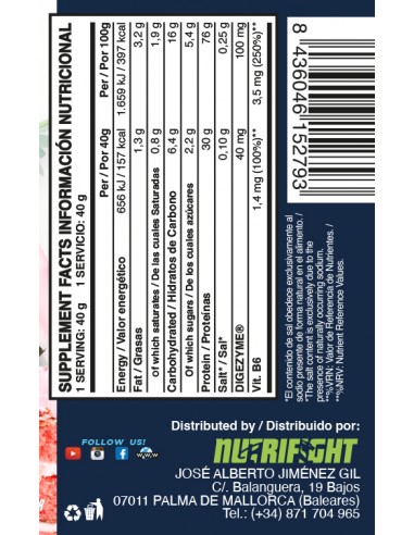 Protein Shake whey 40 Gr. Fresa