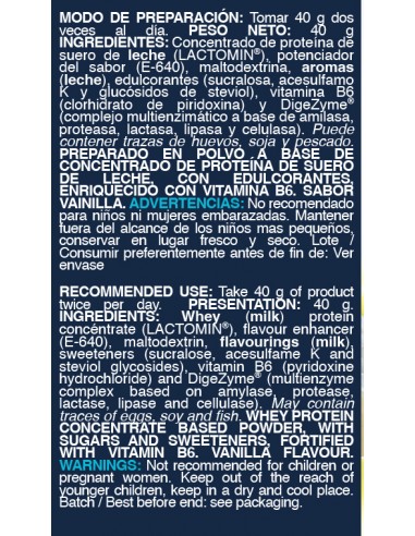 Protein Shake whey 40 Gr. Vainilla