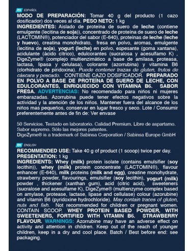 ISO Advanced PLUS 1 Kg Fresa