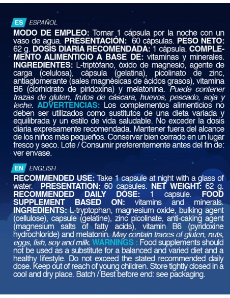 ZMA Night (60 Cápsulas)