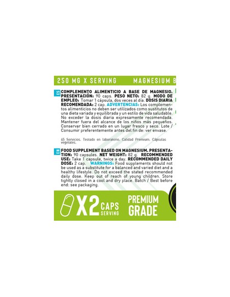 Magnesio Bisciglinato (90 Cápsulas)