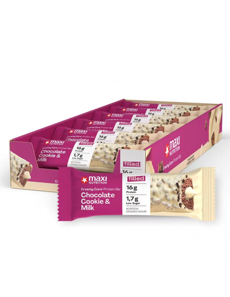 Barrita proteína Choco, Cookie & Milk 45 gr x 12 ud