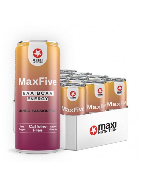 MaxFive Bebida Energética EAA/BCAA Mango-Maracuyá 330 ml