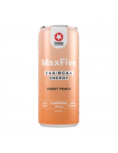 Maxfive Bebida Energética EAA/BCAA Melocotón Dulce 330 ml