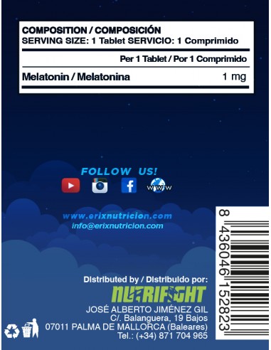 Melatonina 1 MG (100 Tabletas)