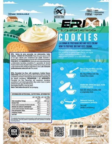 Crema de Arroz 1Kg (Sabor Galleta)