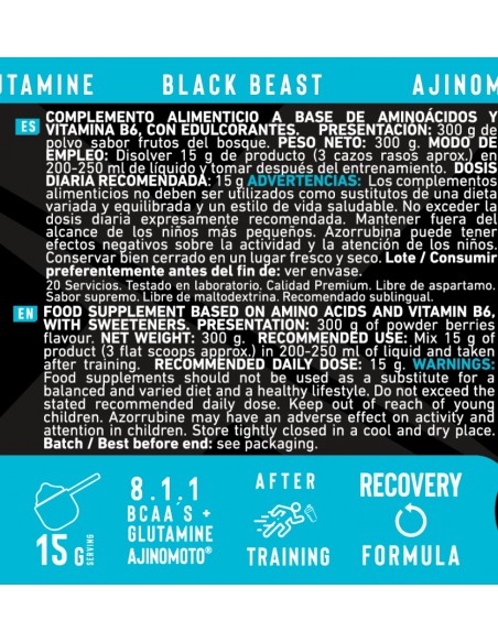 Glutamina AJINOMOTO 300 gr (Sabor Frutas del Bosque)