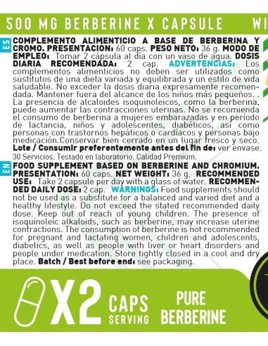 Pure Berberine 500 mg