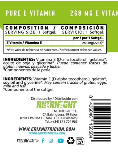 VITAMINA E 268 MG (90 Cápsulas)
