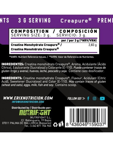 Creatina CREAPURE 300 gr Naranja