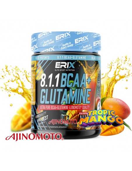 Glutamina + BCAA AJINOMOTO 300 gr (Sabor Mango)