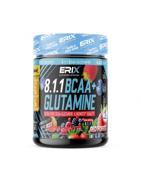 Glutamina + BCAA AJINOMOTO 300 gr (Sabor Frutas del Bosque)