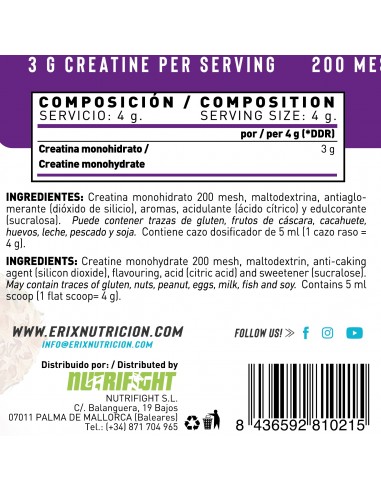 Creatina Piña Colada 300 gr.