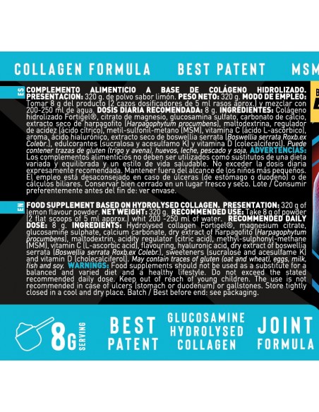 Collagen X-Joint Fortigel 320 gr (Sabor Limón)