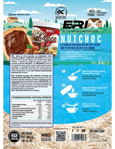 Crema de Arroz 1Kg (Sabor NutChoco)