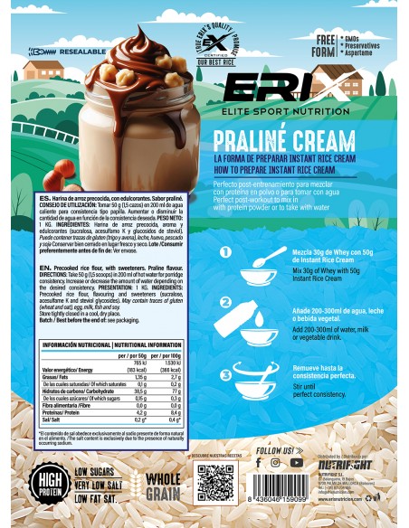 Crema de Arroz 1Kg (Sabor Praline)