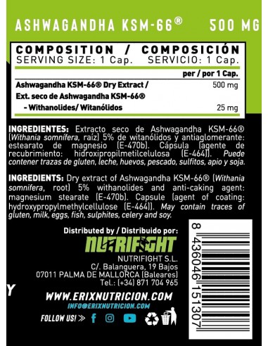 Ashwagandha KSM66 (90 Cápsulas)