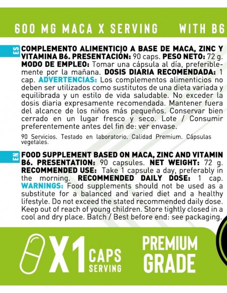 Pure Maca (90 Cápsulas)