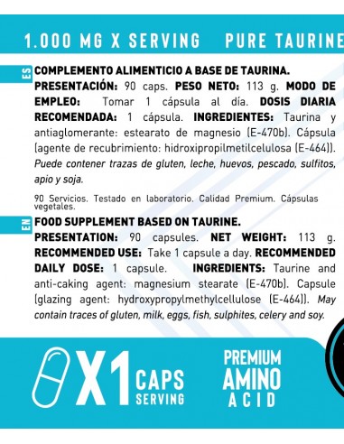 Taurina (90 Cápsulas)