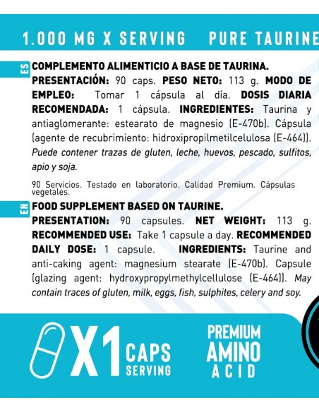 Taurina (90 Cápsulas)