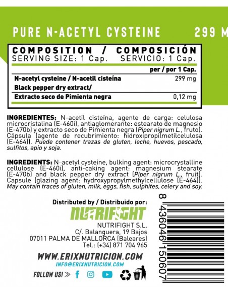 NAC N-Acetil Cisteína (90 Cápsulas)