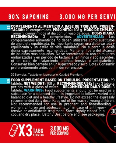 TRIBULUS TERRESTRIS (90 Cápsulas) TRIBULUS TERRESTRIS (90 Cápsulas)