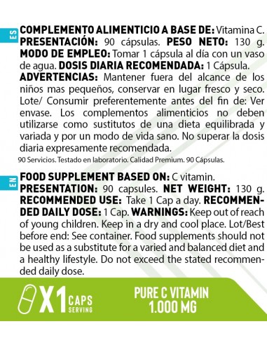 VITAMINA C 1000 MG 90 CAPS