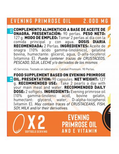 Aceite de Onagra (90 Cápsulas)