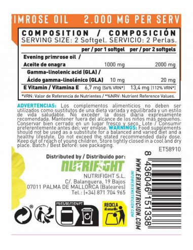 Aceite de Onagra (90 Cápsulas)