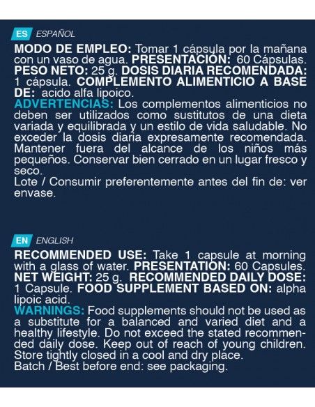 R-ALA 250 MG (60 Cápsulas)