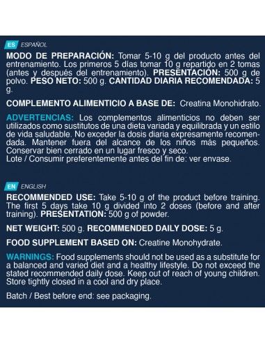 CREATINA MICRONIZADA 500 G