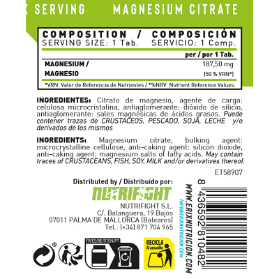Citrato de Magnesio (60 Cápsulas)