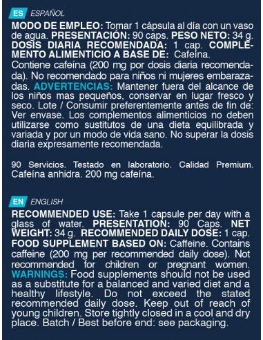 COFFE BOOSTER (CAFEÍNA) 90 Cápsulas