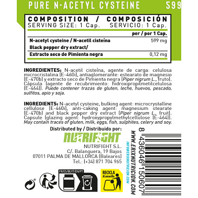 NAC N-Acetil Cisteína (90 Cápsulas)