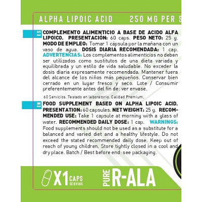 R-ALA 250 MG (60 Cápsulas)