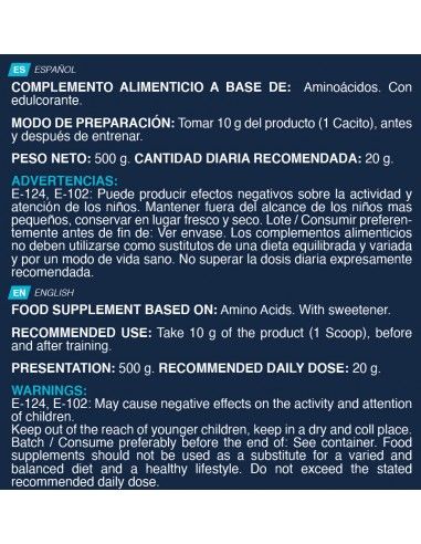 BCAA´S + GLUTAMINA 500 G COLA