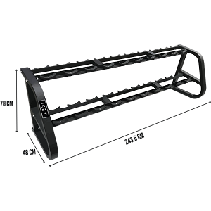 Ikex Soporte mancuernas de goma 10 pares  2 nivele 2