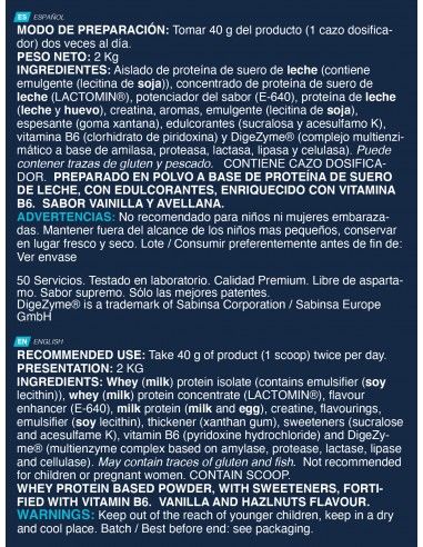 ISO PLUS 2 KG VAINILLA AVELLANA