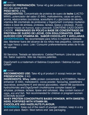 WHEY PLUS 2 KG BOMBÓN HAZELNUT