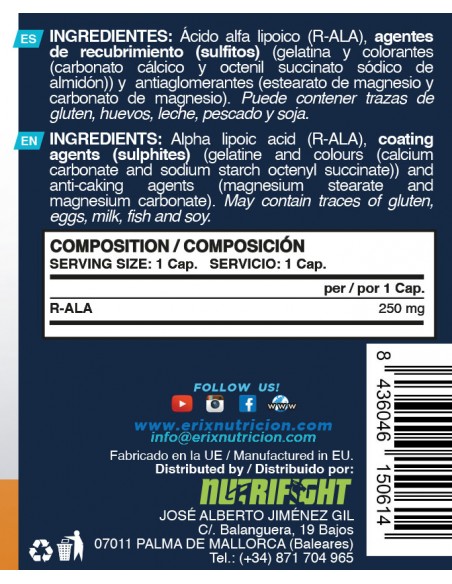 R-ALA 250 MG (60 Cápsulas)