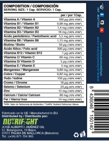 MULTI VITAMINAS & MINERALES 100 CAPS