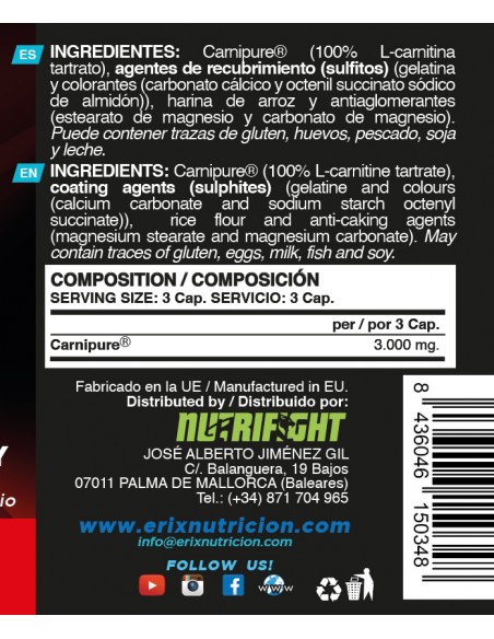 CARNITINE Carnipure® (90 Cápsulas)