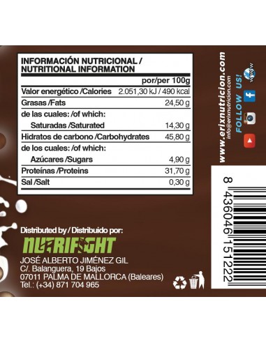 BOMBS protein Mix Chocolate - Erix Nut