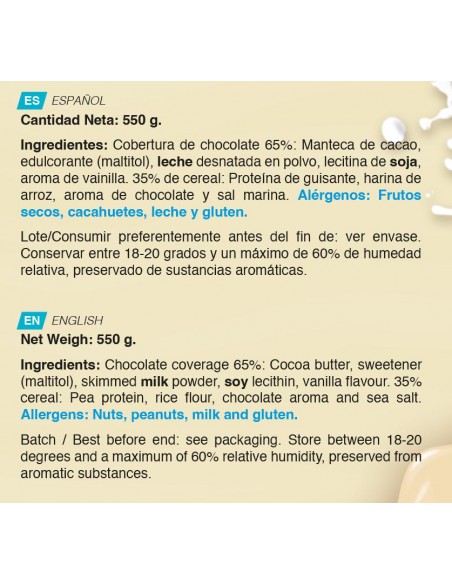 BOMBS protein Chocolate Blanco - Erix Nutrición