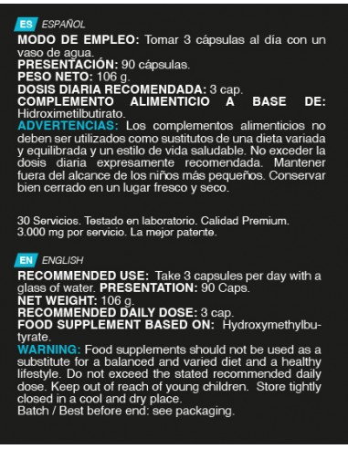 HMB 3000 MG (90 Cápsulas)