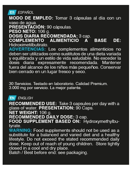 HMB 3000 MG (90 Cápsulas)