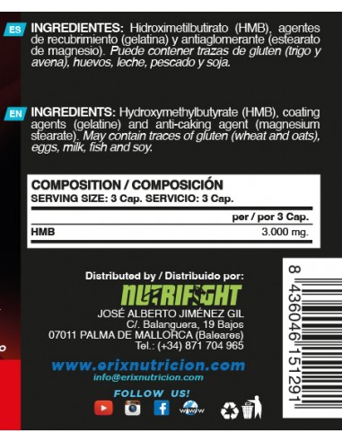 HMB 3000 MG (90 Cápsulas)