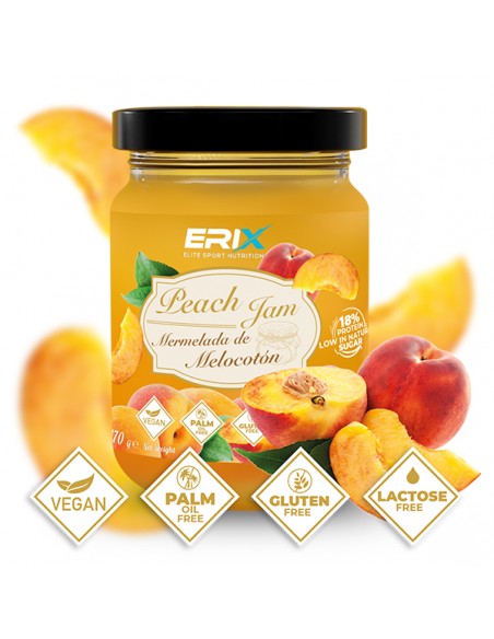 Mermelada 0% 170 g Melocoton 18% proteina