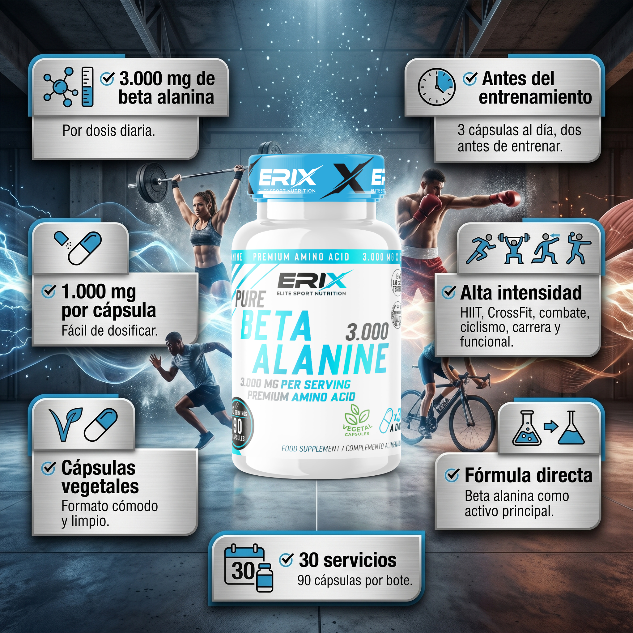 Beneficios Beta Alanine 3000 mg