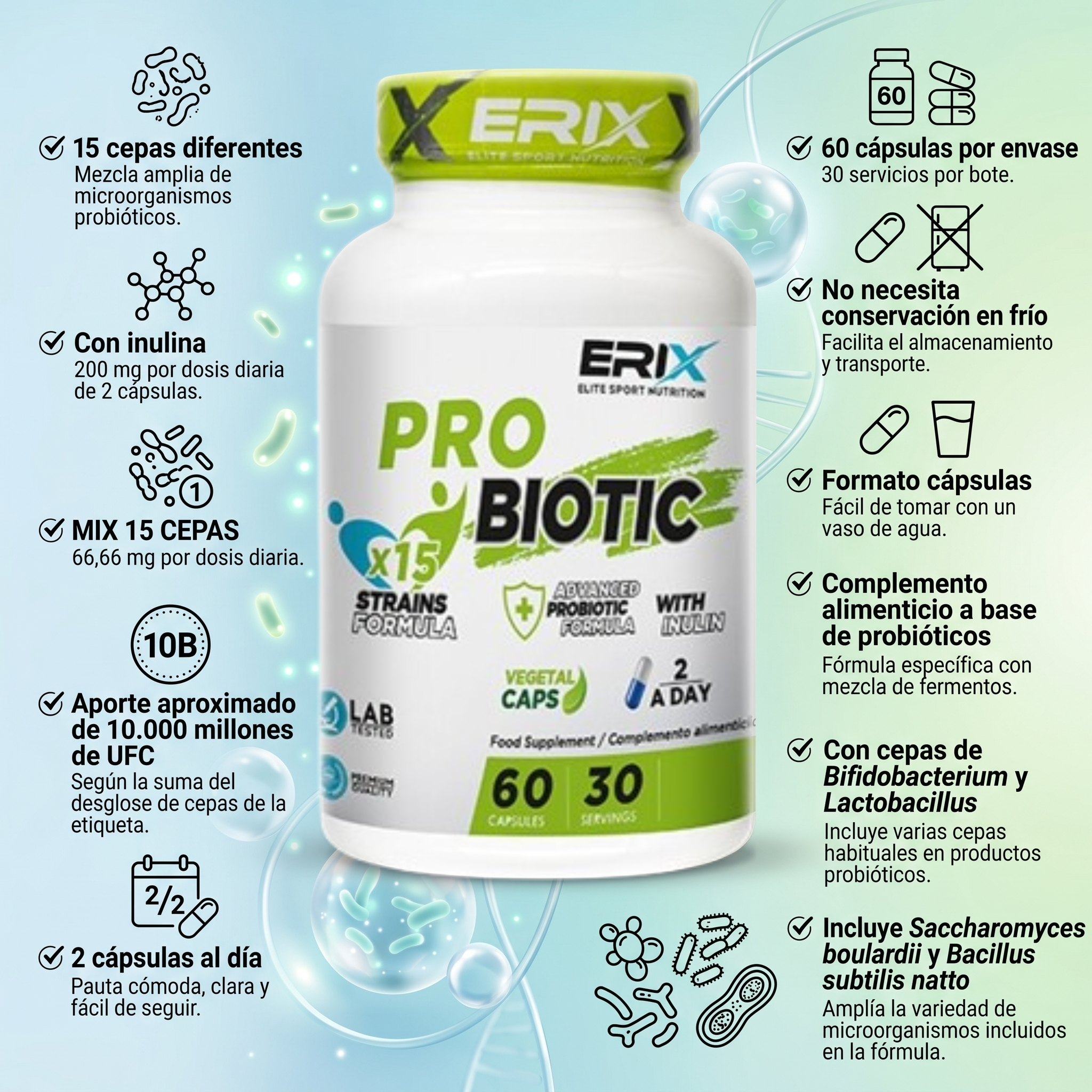 Beneficios Probiótico 60 Cápsulas